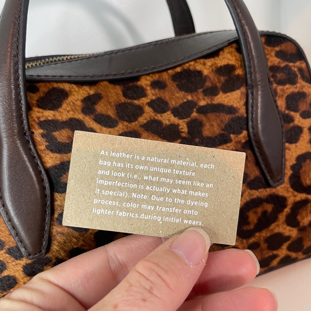 Madewell Leopard Print Calf-Hair Top-Handle Crossbody Bag - Brown/Black - Picture 2 of 9